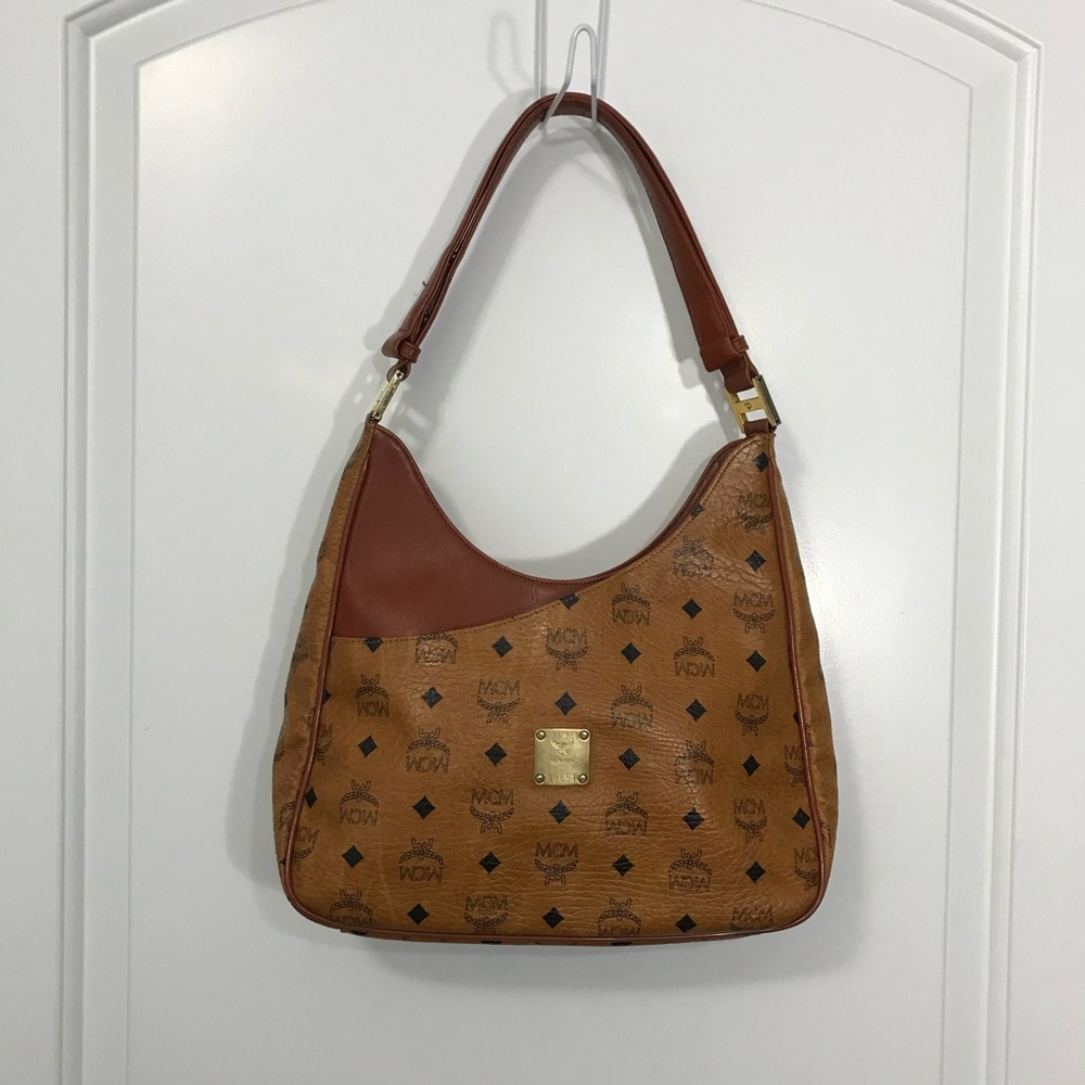 MCM Vintage Rare Tan Leather Hobo Germany Bag and Wallet Bundle EUC - Picture 2 of 12